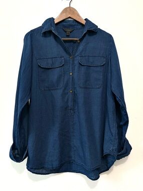 J. Crew Cotton Button-Front Blouse